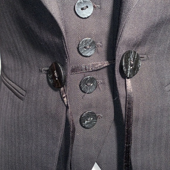 H&M Blazer with Detachable Vest Bell Sleeves Slit Pockets Fully Lined Size 4 - Picture 4 of 16